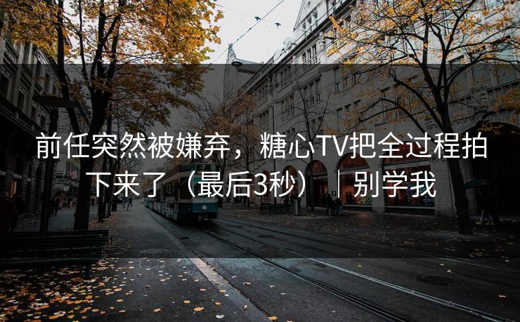 前任突然被嫌弃，糖心TV把全过程拍下来了（最后3秒）｜别学我